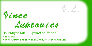 vince luptovics business card